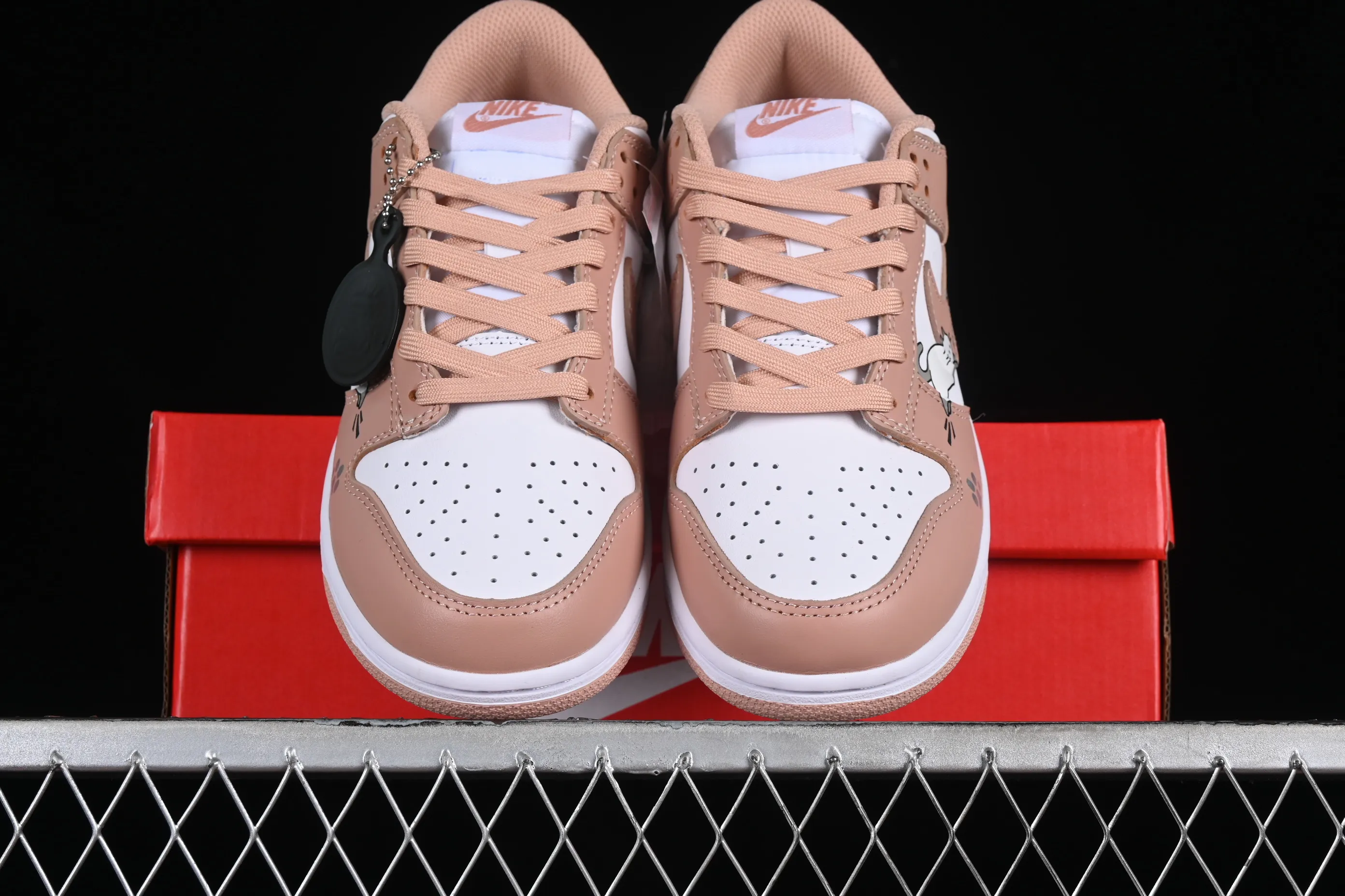All categories Nk SB Dunk series Nk SB Dunk Low low-top sneakers Nk Dunk Low wool cat rose pink gentle light luxury retro SB low-top casual sneakers DD1503-118